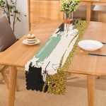 Kafes Ve Kuş Motifli Gold Modern Motifler Dijital Baskılı Modern Runner Realhomes