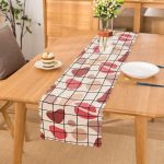 - Runner-7035 - Realhomes Renkli Bohem Zeminli Kare Çizgiler Dijital Baskılı Modern Runner Realhomes