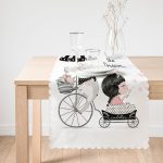 Fashion Girl Dijital Baskılı Modern Runner Realhomes