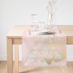 - Runner-7198-1 - Realhomes Renkli Zemin Üzerinde Üçgen Desenli Dijital Baskılı Modern Runner Realhomes