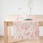 - Runner-7206-1 - Realhomes Pudra Zemin Üzerinde Gölge Desenli Dijital Baskılı Modern Runner Realhomes