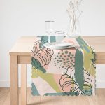 - Runner-7244-1 - Realhomes Pudra Zeminde Soyut Çizim Detaylı Dijital Baskılı Modern Runner Realhomes