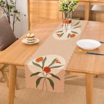 - Runner-7334 - Realhomes Soft Rengarenk Onedraw Çizimli Çiçek Desenli Dijital Baskılı Modern Runner Realhomes