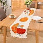 Beyaz Zemin Üzerinde Onedraw Çizim Dijital Baskılı Modern Runner Realhomes