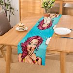 - Runner-739 - Realhomes  Pop Art Desen Dijital Baskılı Dekoratif Runner Realhomes