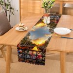 - Runner-742 - Realhomes  Manzara Desenli Dijital Baskılı Dekoratif Runner Realhomes