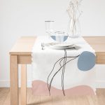 - Runner-7424-1 - Realhomes Beyaz Zeminde Onedraw Çizimli Gül Motifli Dijital Baskılı Modern Runner Realhomes