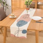 - Runner-7424 - Realhomes Beyaz Zeminde Onedraw Çizimli Gül Motifli Dijital Baskılı Modern Runner Realhomes