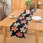 - Runner-7497 - Realhomes Rengarenk Zeminli Onedraw Çizimli Çiçek Dijital Baskılı Modern Runner Realhomes