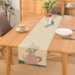 Rengarenk Zeminli Onedraw Çizimli Vazo Çiçek Dijital Baskılı Modern Runner Realhomes