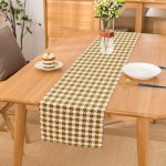 - Runner-7556 - Realhomes Beyaz Zemin Üzerinde Gold Renkli Geometrik Çizimli Dijital Baskılı Modern Runner Realhomes