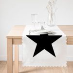 Modern Yıldız Desenli Dijital Baskılı Dekoratif Runner Realhomes