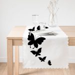 - Runner-767-1 - Realhomes  Modern Kelebek Dijital Baskılı Dekoratif Runner Realhomes