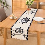 - Runner-7726 - Realhomes Beyaz Zemin Üzerinde Modern Dümen Desenli Dijital Baskılı Modern Runner Realhomes