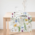 - Runner-802-1 - Realhomes  Çiçek DesenDijital Baskılı Runner Realhomes