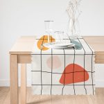 - Runner-8158-1 - Realhomes Beyaz Zemin Üzerinde Geometrik Desenli Dijital Baskılı Modern Runner Realhomes