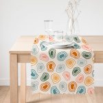 - Runner-8163-1 - Realhomes Pastel Zemin Üzerinde Geometrik Desenli Dijital Baskılı Modern Runner Realhomes