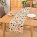 - Runner-8163 - Realhomes Pastel Zemin Üzerinde Geometrik Desenli Dijital Baskılı Modern Runner Realhomes