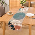 - Runner-8170 - Realhomes Pastel Zemin Üzerinde Antik Desenli Dijital Baskılı Modern Runner Realhomes