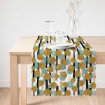 - Runner-8204-1 - Realhomes Beyaz Zemin Üzerinde Renkli Puantiyeli Dijital Baskılı Modern Runner Realhomes