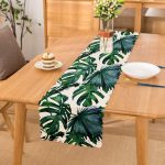 - Runner-835 - Realhomes  Yaprak Desen Dijital Baskılı Runner Realhomes