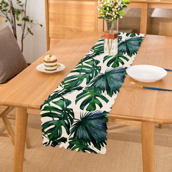 - Runner-835 - Realhomes  Yaprak Desen Dijital Baskılı Runner Realhomes