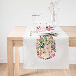 - Runner-836-1 - Realhomes  Çiçek Penceresi Desen Dijital Baskılı Runner Realhomes