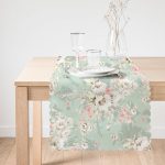 Rengarenk Zemin Üzerinde Çiçek Desenli Dijital Baskılı Modern Runner Realhomes