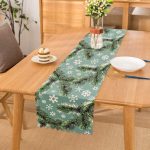 Renkli Zemin Üzerinde Kar Tanesi Desenli Dijital Baskılı Modern Runner Realhomes