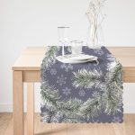 Renkli Zemin Üzerinde Kar Tanesi Desenli Dijital Baskılı Modern Runner Realhomes