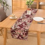 - Runner-8425 - Realhomes Rengarenk Zemin Üzerinde Çiçek Desenli Dijital Baskılı Modern Runner Realhomes