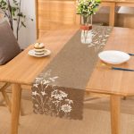 Rengarenk Zemin Üzerinde Beyaz Çiçek Desenli Dijital Baskılı Modern Runner Realhomes