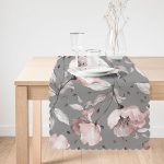 Pastel Zemin Üzerinde Rengarenk Çiçek Desenli Dijital Baskılı Modern Runner Realhomes