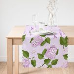 - Runner-8494-1 - Realhomes Rengarenk Zemin Üzerinde Yeşil Yapraklı Çiçek Desenli Dijital Baskılı Modern Runner Realhomes