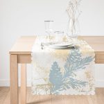 - Runner-8528-1 - Realhomes Beyaz Zemin Üzerinde Mermer Desenli Dijital Baskılı Modern Runner Realhomes