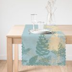 - Runner-8546-1 - Realhomes Renkli Zemin Üzerinde Gold Detaylı Mermer Desenli Dijital Baskılı Modern Runner Realhomes