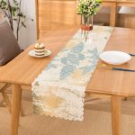 Renkli Zemin Üzerinde Gold Detaylı Mermer Desenli Dijital Baskılı Modern Runner Realhomes