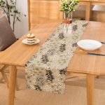 - Runner-8579 - Realhomes Pastel Zemin Üzerinde Renkli Yaprak Desenli Dijital Baskılı Modern Runner Realhomes