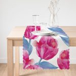 Modern Çiçek Desenli Dijital Baskılı Runner Realhomes