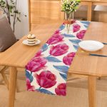 Modern Çiçek Desenli Dijital Baskılı Runner Realhomes