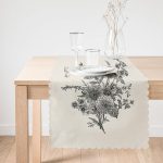 Pastel Zemin Üzerinde Çiçek Desenli Dijital Baskılı Modern Runner Realhomes