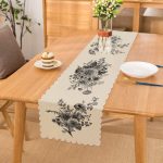 Pastel Zemin Üzerinde Çiçek Desenli Dijital Baskılı Modern Runner Realhomes