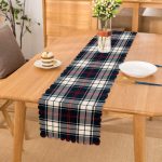 - Runner-8669 - Realhomes Beyaz Zemin Üzerinde Renkli Ekose Desenli Dijital Baskılı Modern Runner Realhomes