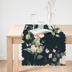 Rengarenk Zemin Üzerinde Beyaz Çiçek Desenli Dijital Baskılı Modern Runner Realhomes