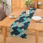 - Runner-8754 - Realhomes Renkli Zemin Üzerinde Geometrik Desenli Dijital Baskılı Modern Runner Realhomes