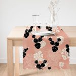 - Runner-8859-1 - Realhomes Renkli Zemin Üzerinde Yaprak Desenli Dijital Baskılı Modern Runner Realhomes