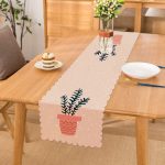 - Runner-8886 - Realhomes  Renkli Zemin Üzerinde Yaprak Desenli Dijital Baskılı Modern Runner Realhomes