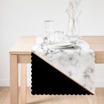 - Runner-8902-1 - Realhomes Renkli Geometrik Desenli Mermer Motifli Dijital Baskılı Modern Runner Realhomes