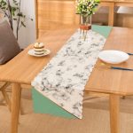 - Runner-8903 - Realhomes Renkli Geometrik Desenli Mermer Motifli Dijital Baskılı Modern Runner Realhomes