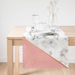 - Runner-8904-1 - Realhomes Renkli Geometrik Desenli Mermer Motifli Dijital Baskılı Modern Runner Realhomes